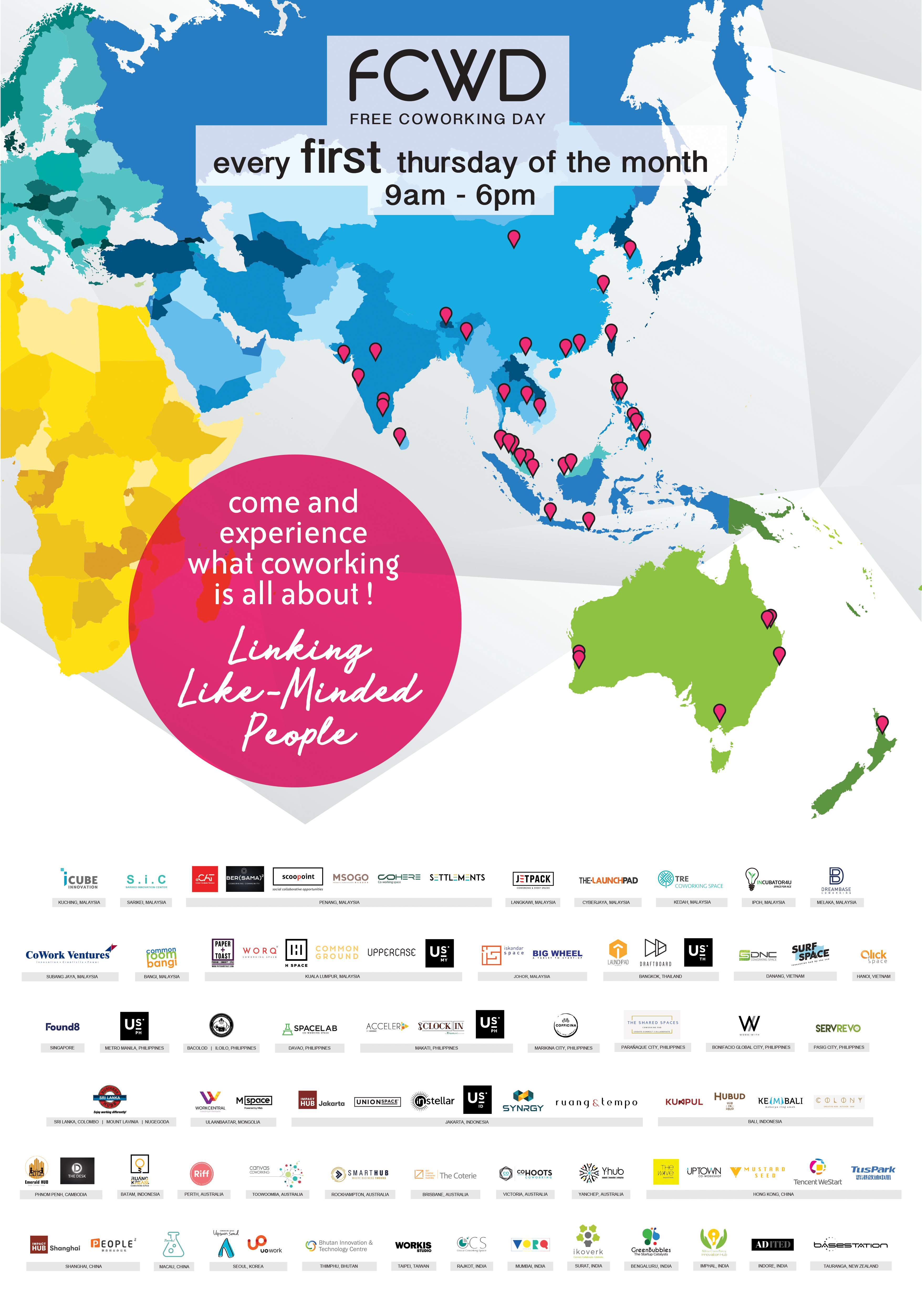 Free Coworking Day Poster